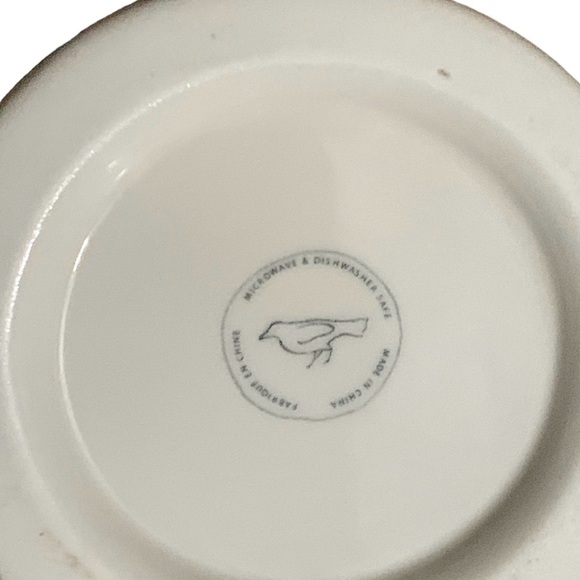 Anthropologie Coffee Mug Monogram "C" Cup Gift Bird White Black - Picture 3 of 4